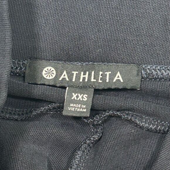 EUC Athleta Black Ankle Athletic Track Pants Workout Yoga Pants Womens XXS - Picture 4 of 7